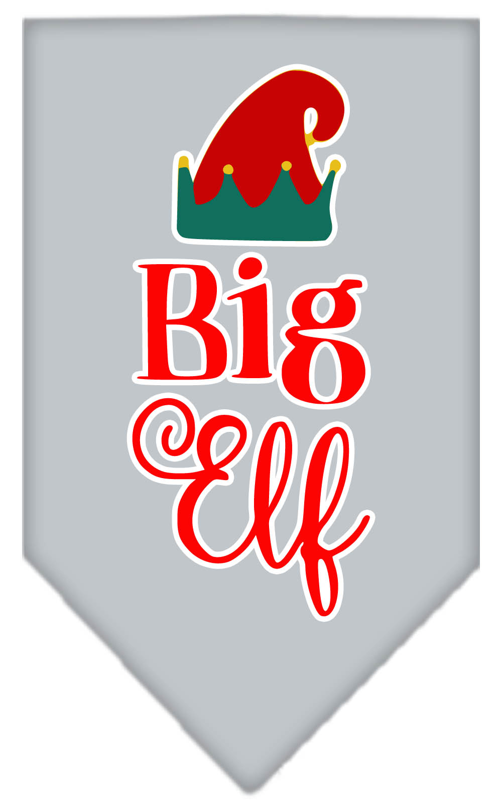 Big Elf Screen Print Bandana Grey Small